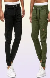 Męskie spodnie 95 Bawełniane spodnie ładunkowe Styl Slim Fit Statwear Sportswear Sportswear Joggers Men Khaki Army Green1288079