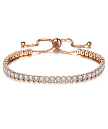 Neue Runde Tennis Armband Für Frauen Rose Gold Silber Farbe Zirkonia Charme Armbänder Armreifen Femme Hochzeit Jewelry1203309