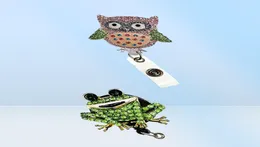 Fashion Key Rings Mix Style Frog Pineapple Owl Retractable Nurse Id Badge Reel Yoyo Medical Name Card Holder4829619
