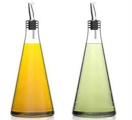 Dispenser di aceto di olio d'oliva Set di 2 bottiglie di vetro Set di bottiglie di dispenser di olio d'oliva da 19 once per cucina Versatore in acciaio inossidabile S2803569778