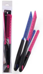 新しいデザインVshaped Professional Beauty Styling Comb Clipon Hair Straightener Hair Brush Styling Tools Fast F34356371800