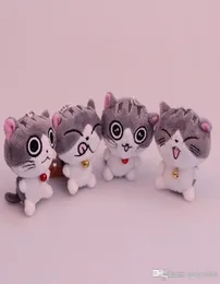 Cat Meow Collection Cheese Cat Plush Toys Cartoon Cat Stuffed Animals 8cm 10cm för barn Julklapp Hem DEC Key Chain9573003