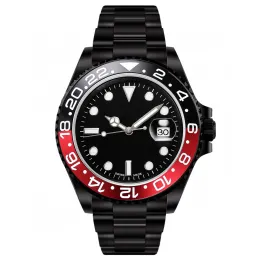 Relógio de alta qualidade relógios de pulso relógios masculinos luxo automático carbono preto safira caixa de filme de diamante preto com luxo esportivo luminoso à prova d'água