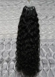 10Quot26Quot Mongolian Kinky Curly Hair Micro Loop Hair Extensions 100G Micro Loop Human Hair Extensions 100S Micro Rings LOO4942794