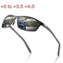Occhiali da sole Mincl/2020 Alluminio Magnesio Bifocale Occhiali da lettura Occhiali da sole Uomo Multifocale Presbiopia Occhiali da sole quadrati Diottrie da 1.0 a 4.0 Nx