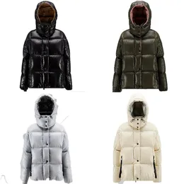 Parka di design Donna Piumino Parka Spessore Colorblock Colletto allentato Giacca con cappuccio Breadsuit Nylon laccato lucido Distintivo ricamato Th