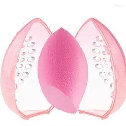 Makeup Sponges Protable Sponge Box Cosmetic Puff Holder Plastic Waterproof Storage Beauty Eggs Make Up Accessories For Women Pink