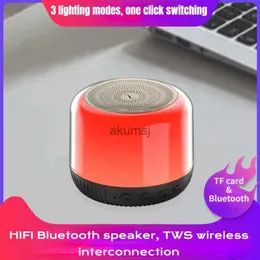 Draagbare luidsprekers Draadloze Bluetooth Mini draagbare luidspreker RGB-licht Draadloze Bluetooth High Fidelity basluidspreker Outdoor subwoofer YQ240106