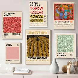 Gemälde Gemälde Yayoi Kusama Abstrakte Poster und Drucke Bildersammlung Nordic Gallery Wandkunst Leinwandgemälde für modernes Wohnzimmer Ro