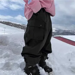 Capris Pantaloni da Donna Capris 8 Colori Pantaloni da Sci da Donna Outdoor Oversize Impermeabile Sport da Neve Pantaloni con Bavaglino Pantaloni da Sci Invernali da Snowboard O