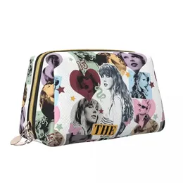 Elegante ragazza Swifties Borse per cosmetici Eras Tour Borsa per trucco Abiti Copertina per album Cerniera di grande capacità Bellezza da toilette 240125