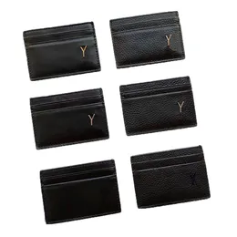 Fashion High Quality Desinger Mens Women Real Genuine Leather Credit Card Holder Mini Wallet Bank Card holders With Box