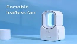 Usb bladeless fan electric portable mini holding small air cooler creative rechargeable home desktop office bedroom3700094
