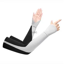 Arm Leg Warmers Children's Finger Gloves 1Pair iIce Sleeve Sunscreen Sleeves Guard Ice Silk Covers Oversleeve UV Protection Cycling and Driving Thin Men YQ240106