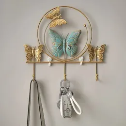 Скандинавский декор для дома, макраме, подвесные металлические, золотые наклейки в виде листьев гинкго, декоративные выступы для комнаты, крючок для ключей 240106