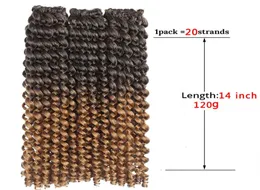 14 pollici Jump Wand Curl Giamaicano Rimbalzo Capelli all'uncinetto Crotchet Estensioni dei capelli sintetici Resistente al calore Ombre Intrecciare i capelli7280026