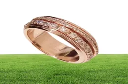 سلسلة امتلاك حلقة Piage Rose 18K Gold Gold Plated Silver Silver Jewelry Jewelry Rotatable Wedding Brand Rings 12888669