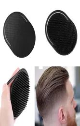 Portátil bolso pente de cabelo conjunto de dedos pequena escova de cabelo redonda shampoo cuidados com o cabelo escova couro cabeludo massagem preto pente moda estilo t3331334