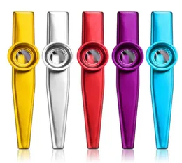 Metal Kazoo Lightweight Portable dla początkujących instrumentów fletu miłośnicy muzyki drewnianej instrumentu drewnianego instrumentu Proste projektowanie lekki 7791714