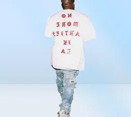 T-shirt bianca da uomo Life of Pablo Losangeles Season No More Parties In Summer T-shirt maschile S-3XL4300935