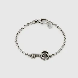 Brazalete 60% de descuento 2023 Nueva joyería de moda de lujo de alta calidad para plata esterlina doble talla flor clave pareja pulsera tendencia familiar me