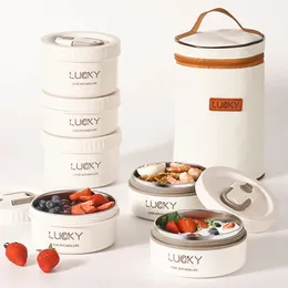 Thermo-Lunchbox, tragbar, japanischer Stil, Bento-Box, Lunchbox, auslaufsicherer Lebensmittelbehälter, Mikrowelle, Geschirr für Studenten, 240103
