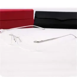 22% rabatt på Rimless Mens Transparenta Carter Optical Glasses Frames Vintage Brand Designer Spectakles Fill New