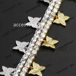 Designer de jóias colar gargantilha colar jóias para mulher 7 borboleta cheio diamante natural zircônio pedra luxo jóias