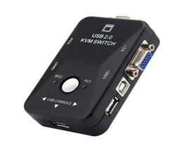 새로운 2 포트 VGA USB KVM 스위치 스플리터 자동 컨트롤러 키보드 마우스 프린터 최대 192014404868567