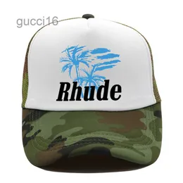 2023ss Bola Caps Rhude Marca de Moda Impresso American Baseball Cap Designers Sun Chapéus Mens Mulheres Bucket Chapéu Mulheres Snapback Hatsmen LICX