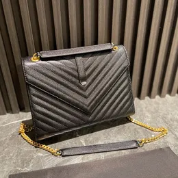 Luxury Designer Bag Shoulder Bags Handbags Totes Women's Fashion Cross Body Leather Envelope Messenger Black Calfskin Classic Diagonal Stripes ladies purses 10A