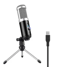 Professional Microphone Condenser for Computer Laptop PC USB Plug Stand Studio Podcasting Recording Microfone Karaoke Mic new6745489