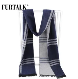 Furtalk 2020 New Winter Men Silk Plaid Scarf Scarf Warm Male Scarves Bandana6797124