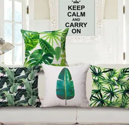 tropical leaf cushion cover green leaves cojines country almofada rainforest throw pillow case for sofa chair banana plant almofad7478258