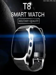 Android iOS Smartwatch Android Smartwatch 8240619 용 T8 Bluetooth 스마트 워치 카메라 전화 메이트 SIM 카드 소아미자 LIFE 방수