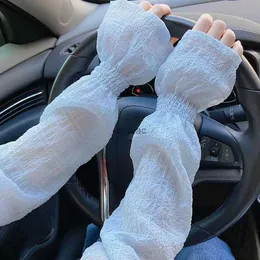 Arm Leg Warmers Children's Finger Gloves Summer Outdoor Cycling Sunscreen Mittens Ice Silk Sleeve Sleeves Guard Women Thin Driving Hand Protector Cover YQ240106