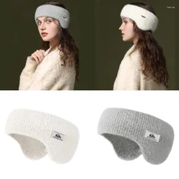 Gli scaldabagni per le orecchie in maglia di berretti addensano la fascia sportiva per la testa fredda per il freddo isolato all'aperto per donne e bambini h7ef