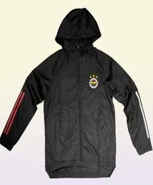 Взрослые 20 21 Fenerbahce Hoodie Ветровки с капюшоном 2020 2021 Толстовки Спортивные куртки Зимнее пальто на молнии с капюшоном для бега Men039s Ja2476916