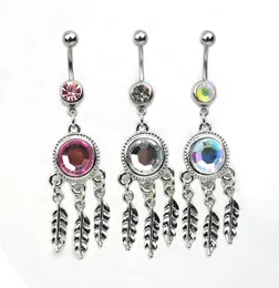 D0541 Dream Catcher Mix Color Belly Navel Button Ring01234176744
