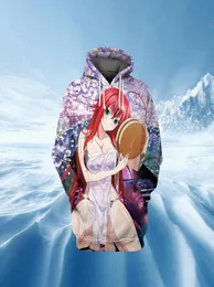 Anime high school dxd hooded hoodies 3d tryckt sexig tjej rias streetwear män tröjor hentai förändra puovers y21111829123240972