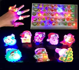 عيد الميلاد LED Ring Lights Halloween LED Finger Lights Mini Decoration Lights Portable Noverty Pumpkin Santa Claus Ghost4586972