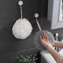 Havlu asılı banyo el havlu monokrom şenil kabarık mikrofiber dekoratif top hızlı kuru peluş emici