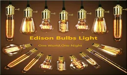 Retro lamp st64 G80 vintage edison bulb e27 incandescent bulbs 110v 220v holiday lights 40w filament lamps lampada for home decor1459124