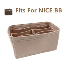 Nice BB çantaları organizatör makyajı el çantası iç çanta taşınabilir kozmetik için güzel çanta organizatörü 240106
