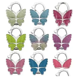 Hooks & Rails Hook Butterfly Handbag Hanger Glossy Matte Foldable Table For Bag Purse Wholesale Fy3424 Drop Delivery Home Garden House Dhbbt