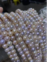 22AAA 910mm SOUTH SEA GOLD PINK PURPLE MULTICOLOR ROUND PEARL NECKLACE 18k20 clasp 240106