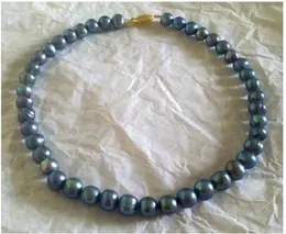Naturalny 910 mm AAA Tahitian Black Pearl Naszyjnik 18Fine Jewelryjewelry Making 240106