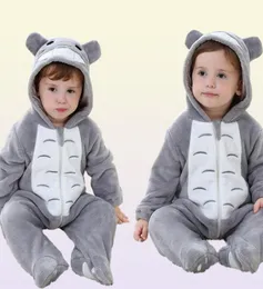 Детский комбинезон Kigurumis для мальчиков и девочек, детский комбинезон, костюм Тоторо, серая пижама на молнии, зимняя одежда, милый наряд для малышей, необычный костюм кота 28574100