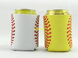 100 pzlotto bottiglia di Cola Copre titolare Monogramma Neoprene Baseball Can Cooler Softball Corde Può Isolante Regali Del Partito7640828