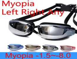 Schwimmbrille Myopie für Männer Frauen Anti Fog Professionelle Erwachsene Rezept Wasserdicht Schwimmen Pool Brillen Optische Taucherbrille6018050